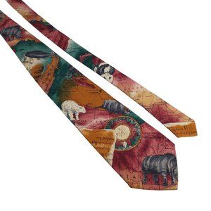Jonathan Bennett Mens Necktie Tie Animals Around The World Designer Zoo Gift